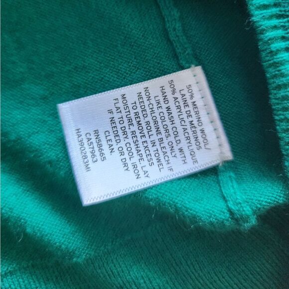 HALOGEN marino wool blend button front tunic style cardigan - Picture 10 of 10